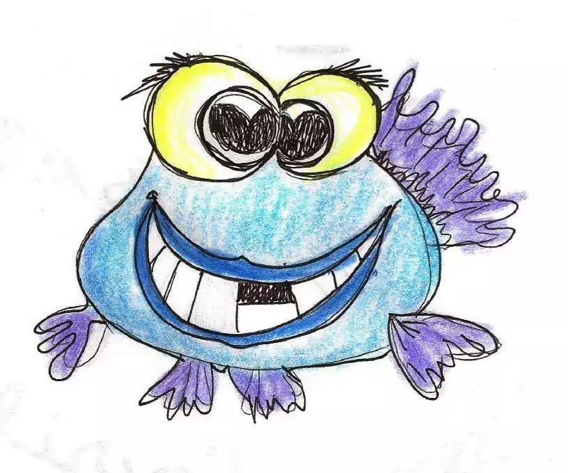 Dessin extrait de la collection "Domi fish" de Catherine Montesinos